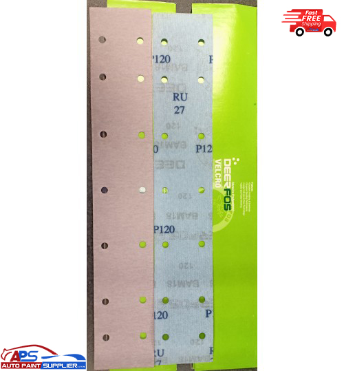 Velcro Sanding Strips Deerfos 70 x 420mm 14 Hole Pack 25/50 